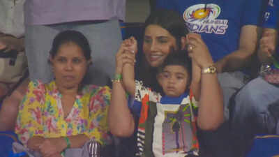 IPL 2025: Angad Bumrah's wicket celebration with mother Sanjana goes viral