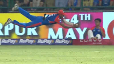 Watch: Dushmantha Chameera puts on his cape, takes absolute stunner against Kolkata Knight Riders