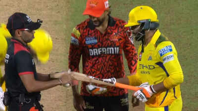 Drama at Chepauk! Ravindra Jadeja's bat fails umpire's gauge test - Watch