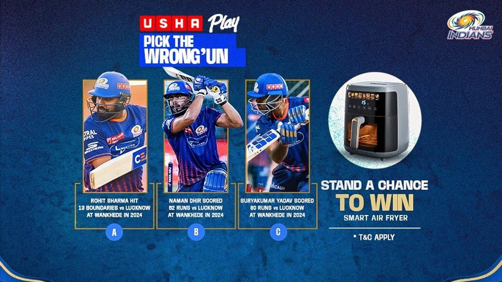 Contest 10 | 2025 Season: Win USHA Smart Air Fryer - Mumbai Indians