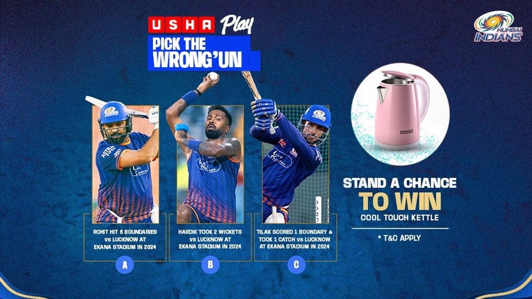 Contest 4 | 2025 Season: Win USHA Cool Touch Kettle - Mumbai Indians