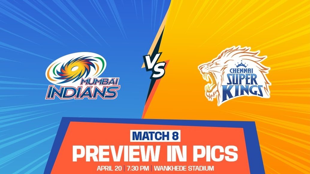 IPL Match 8 | MIvCSK ग्राफिकल: एल क्लासिको में जीत के इरादे से मैदान पर उतरेंगे एमआई खिलाड़ी! - Mumbai Indians