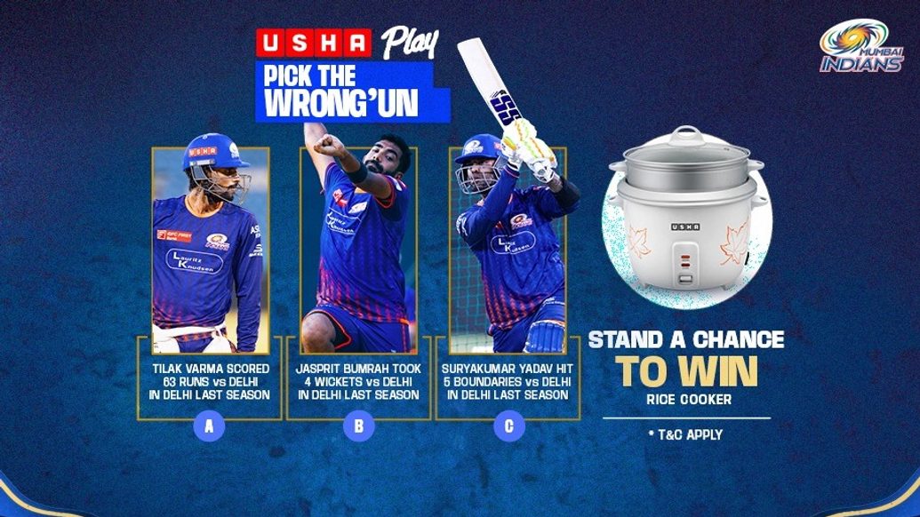 Contest 6 | 2025 Season: Win USHA Rice Cooker - Mumbai Indians