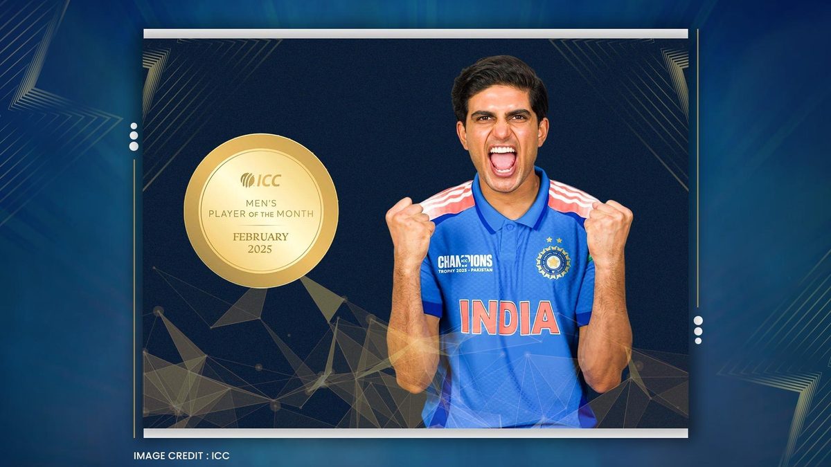 Shubman Gill named ICC Men’s Player of the Month for February 2025