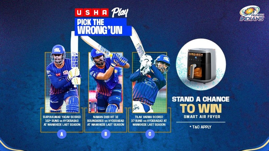 Contest 7 | 2025 Season: Win USHA Smart Air Fryer - Mumbai Indians