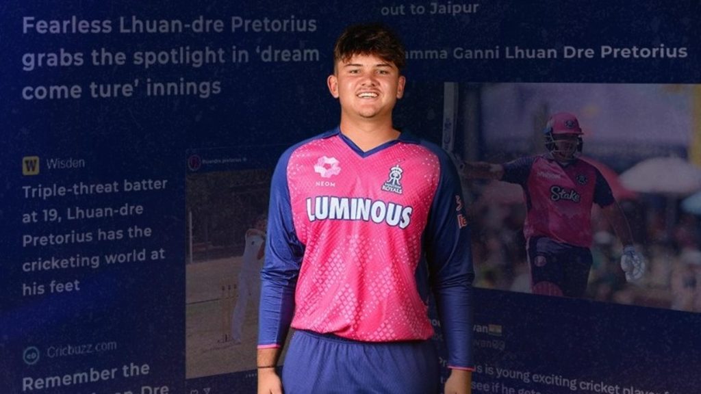 Lhuan-dre Pretorius replaces injured Nitish Rana at Rajasthan Royals for IPL 2025