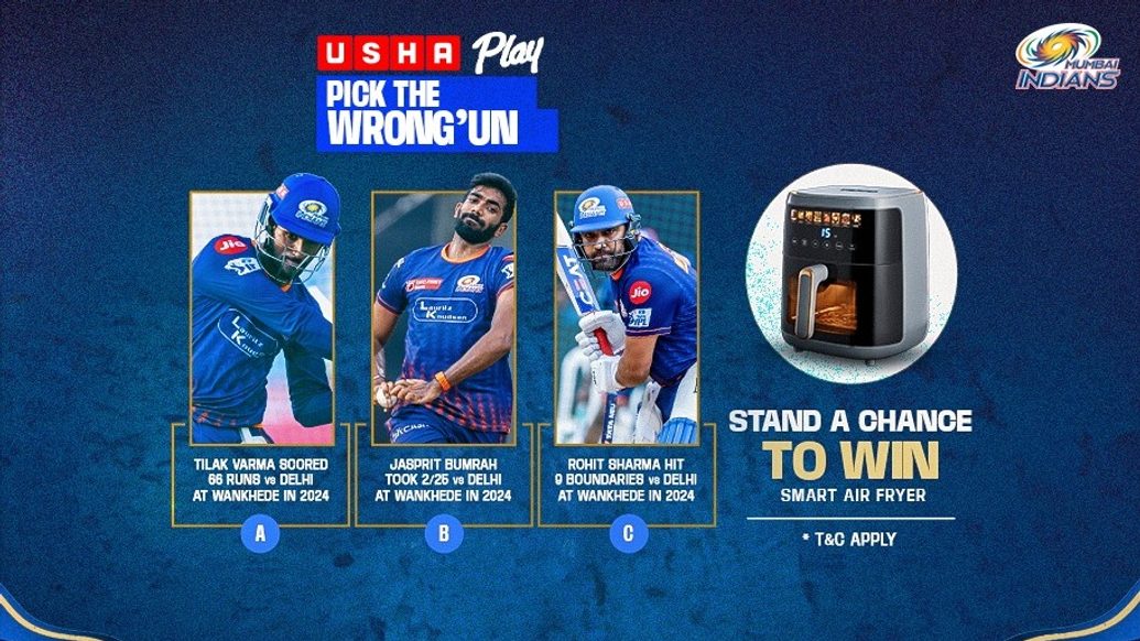 Contest 13 | 2025 Season: Win USHA Smart Air Fryer - Mumbai Indians