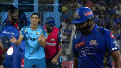 Watch: Ashish Nehra wildly celebrates Rohit Sharma's dismissal in MI vs GT