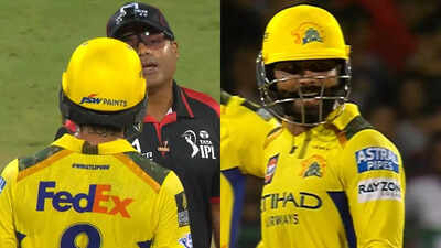 Drama in Bengaluru! Jadeja confronts umpire after CSK batter Dewald Brevis denied DRS - Watch