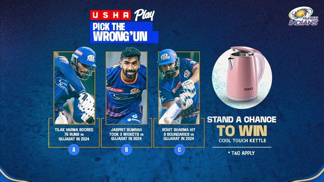 Contest 12 | 2025 Season: Win USHA Cool Touch Kettle - Mumbai Indians